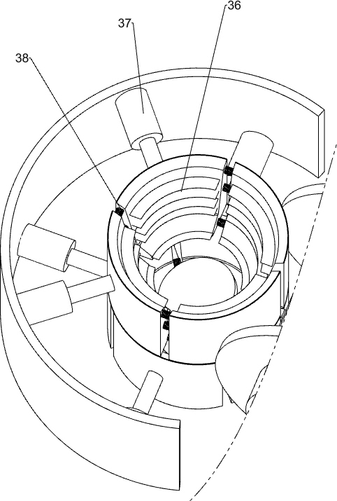 Quick cutting and distributing device for food of farm livestock