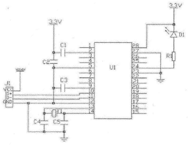 USB (Universal Serial Bus) storage circuit for online monitor of cable