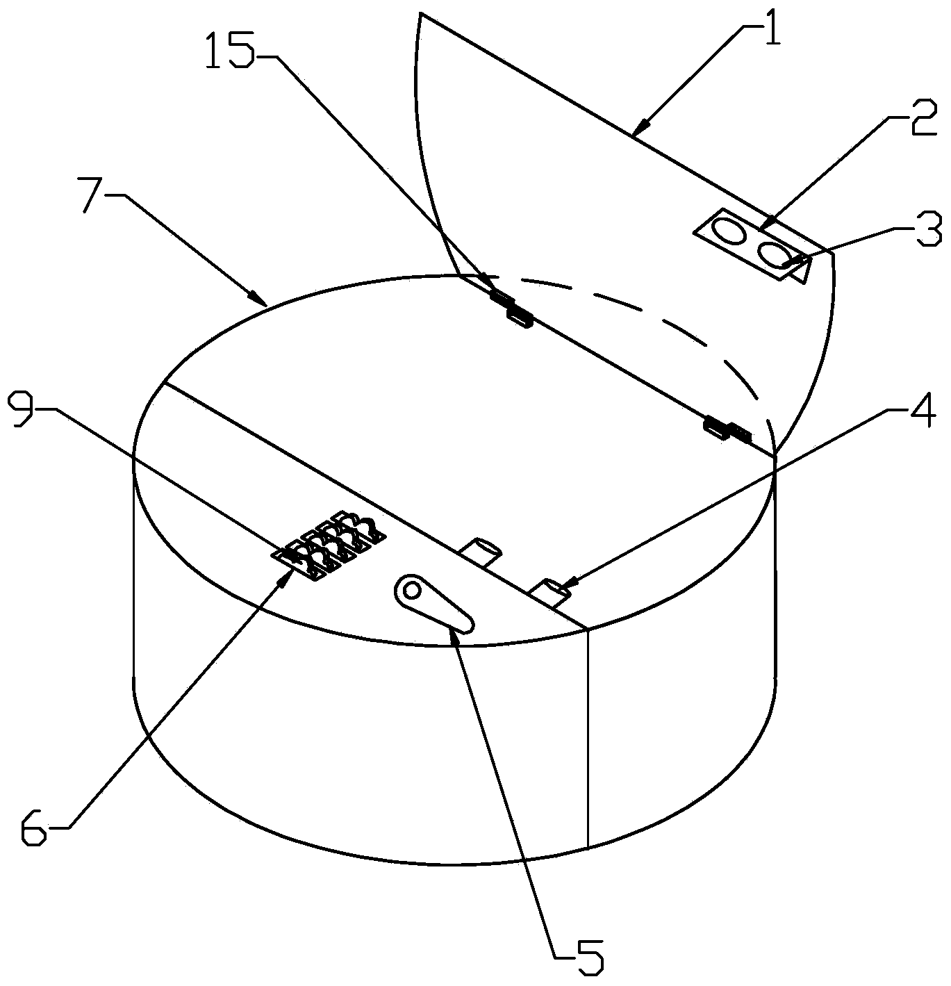 Mechanical coded lock vehicle-mounted safe box with concealed grid