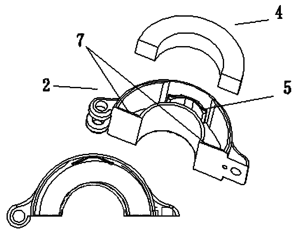 Magnetic circuit mounting structure for detachable open-loop-type Hall current sensor