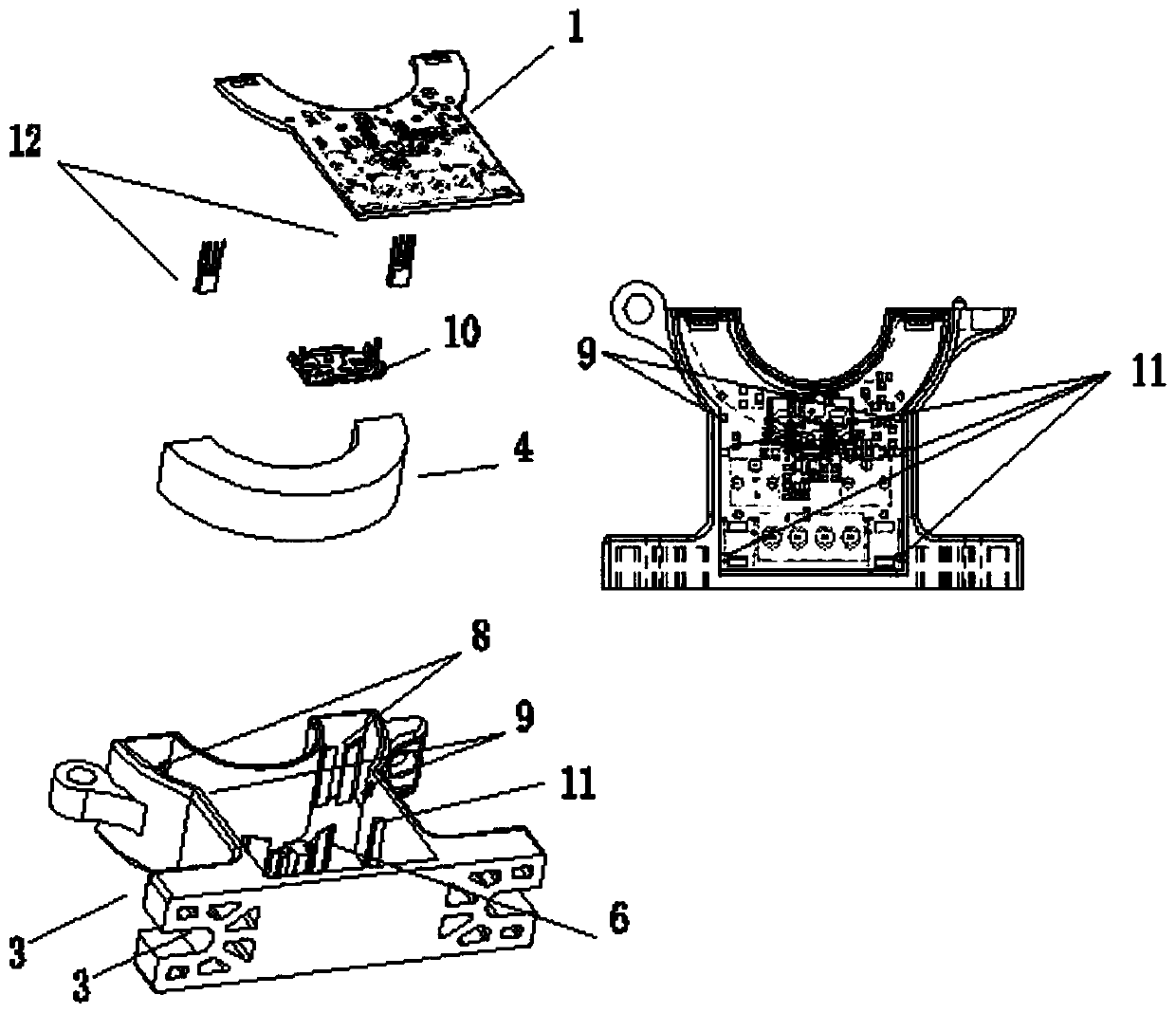 Magnetic circuit mounting structure for detachable open-loop-type Hall current sensor