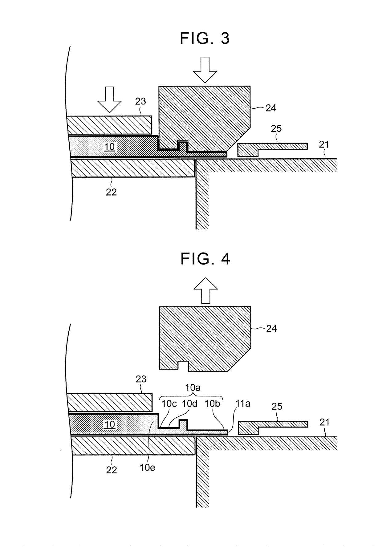 Working method for end portion of plate member, manufacturing method for plate member, working apparatus for end portion of plate member, and plate member