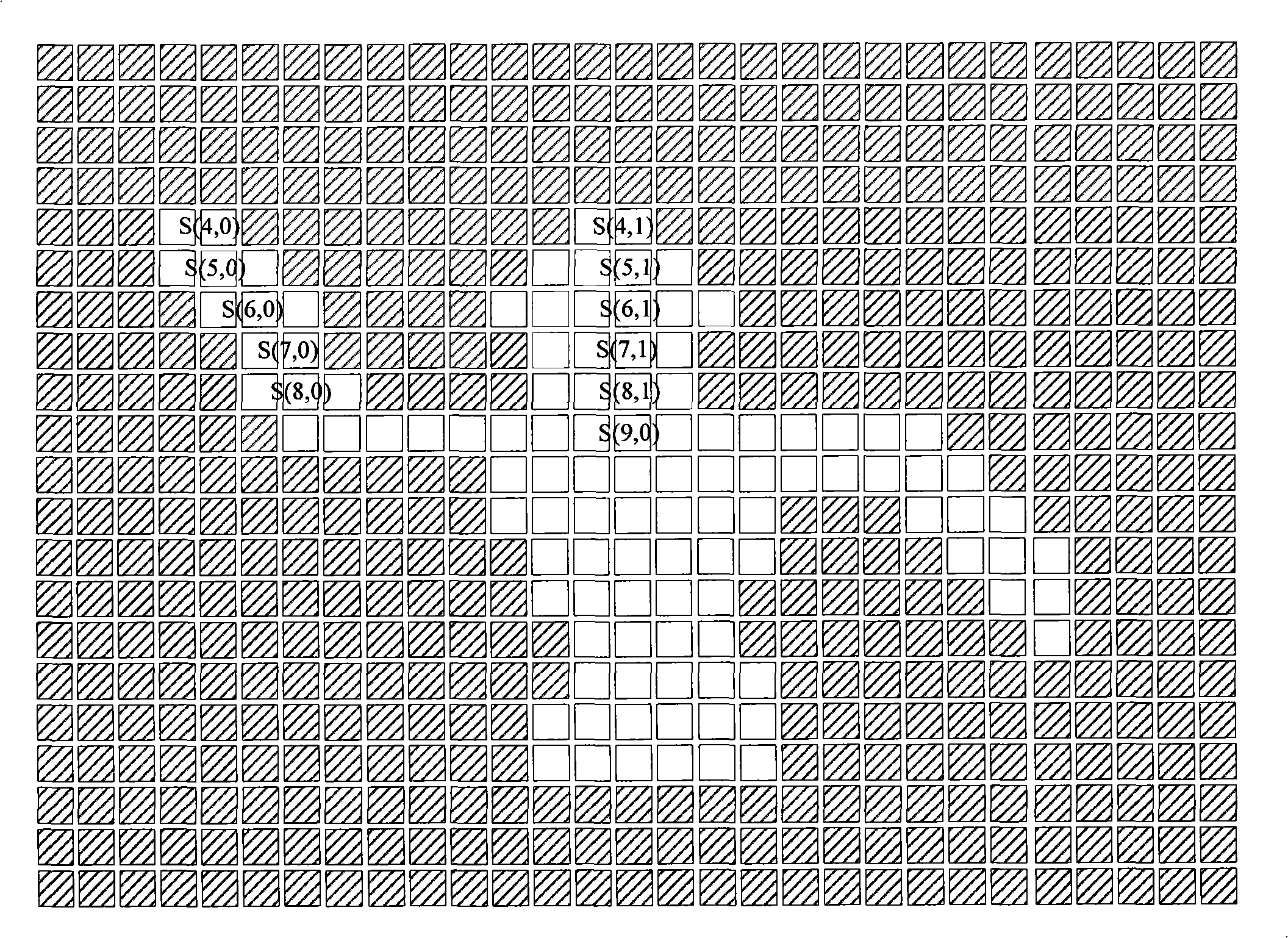 Method and apparatus for scanning connected region in combined image