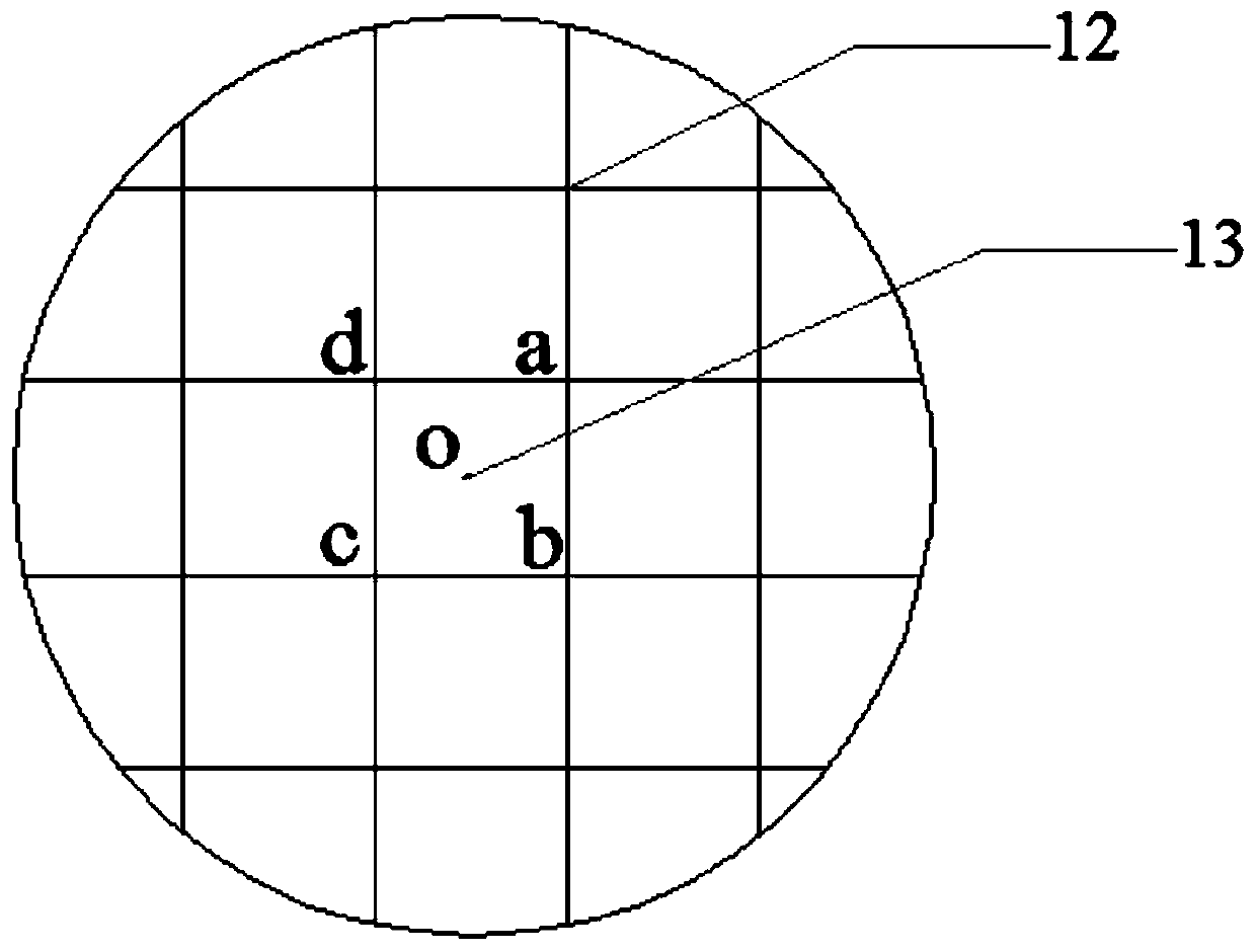 Geosynthetic material tensile sample global strain field measuring device and method