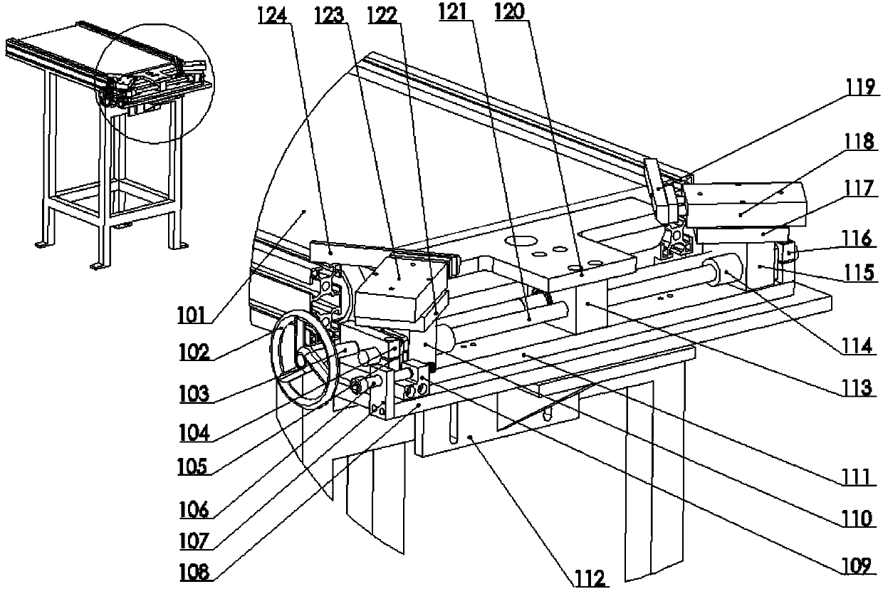 Automatic trimming feed and take-out device for round metal pots