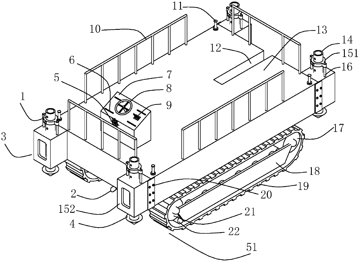 Amphibious geotechnical engineering investigation platform and use method