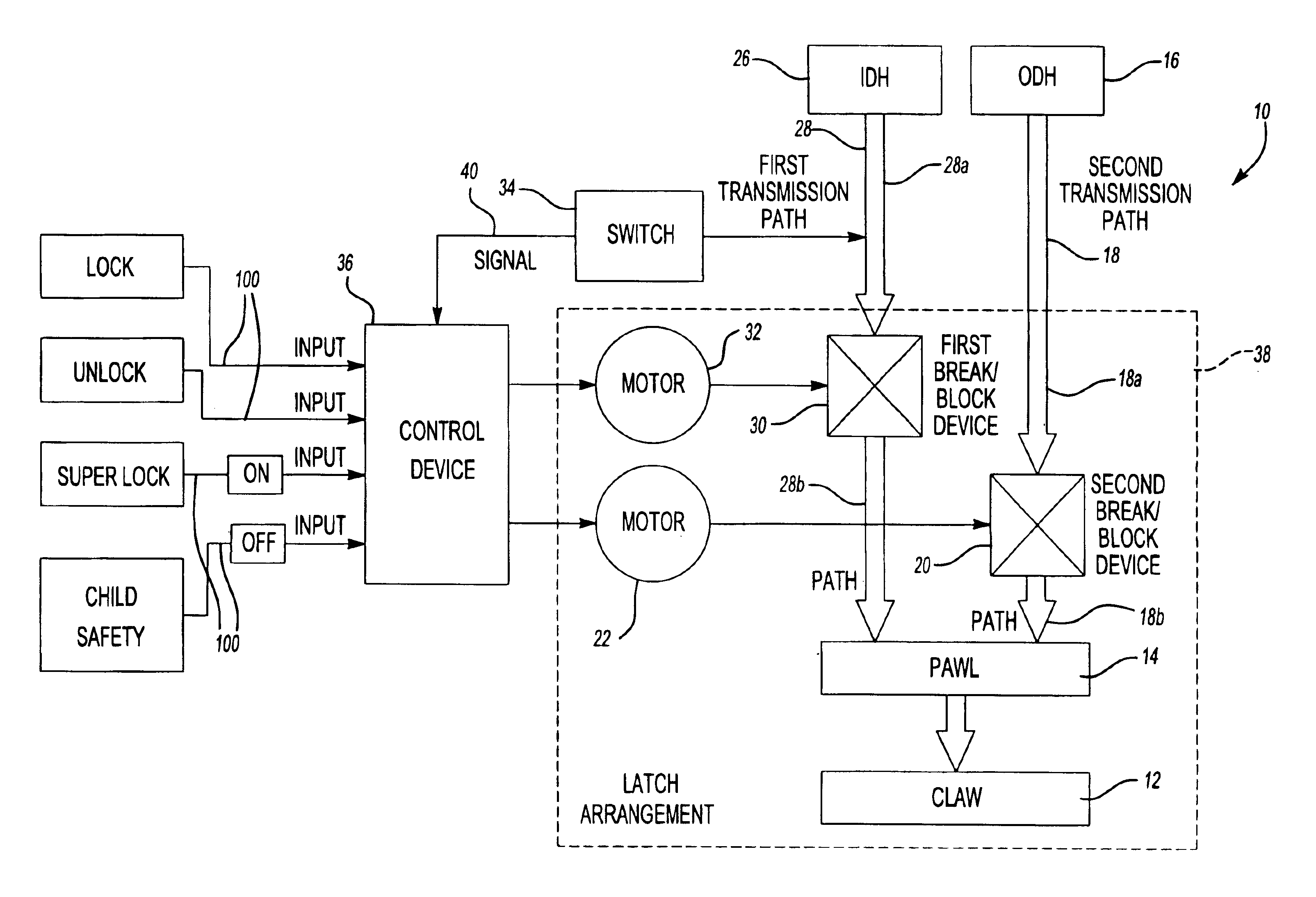 Door latch arrangement