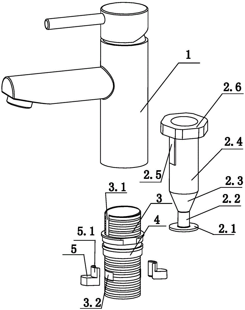 Table-board-type rapid mounting device for faucet