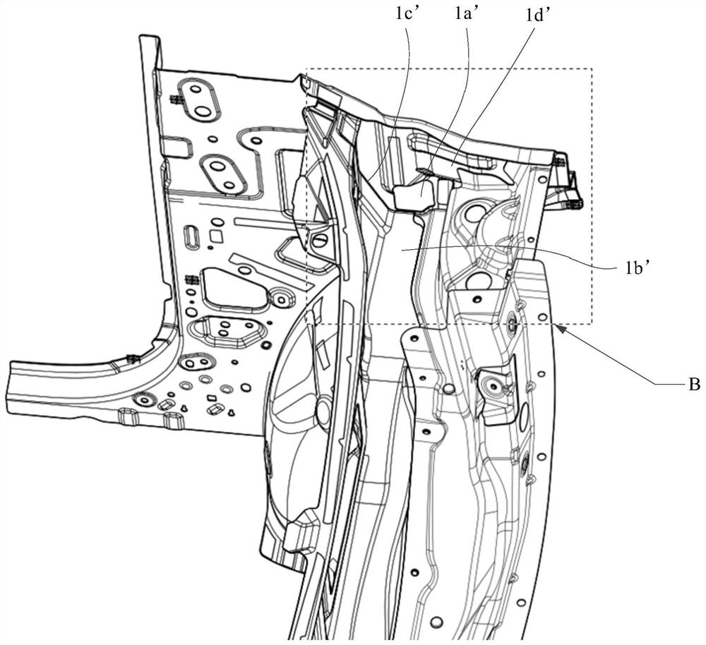 Automobile forecabin gutter channel structure