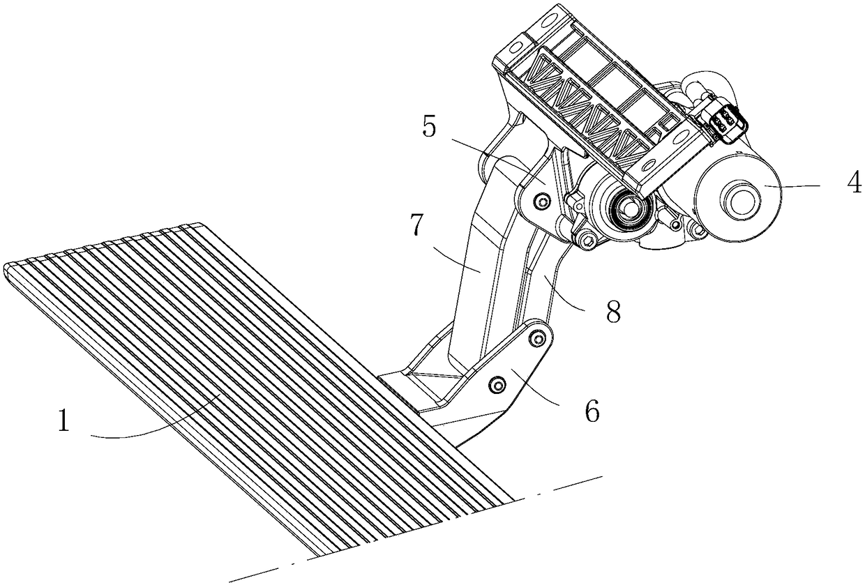 Automatically telescopic automobile pedal mechanism and automobile