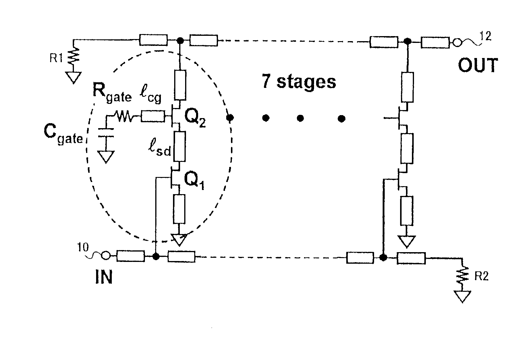 Cascode distributed amplifier