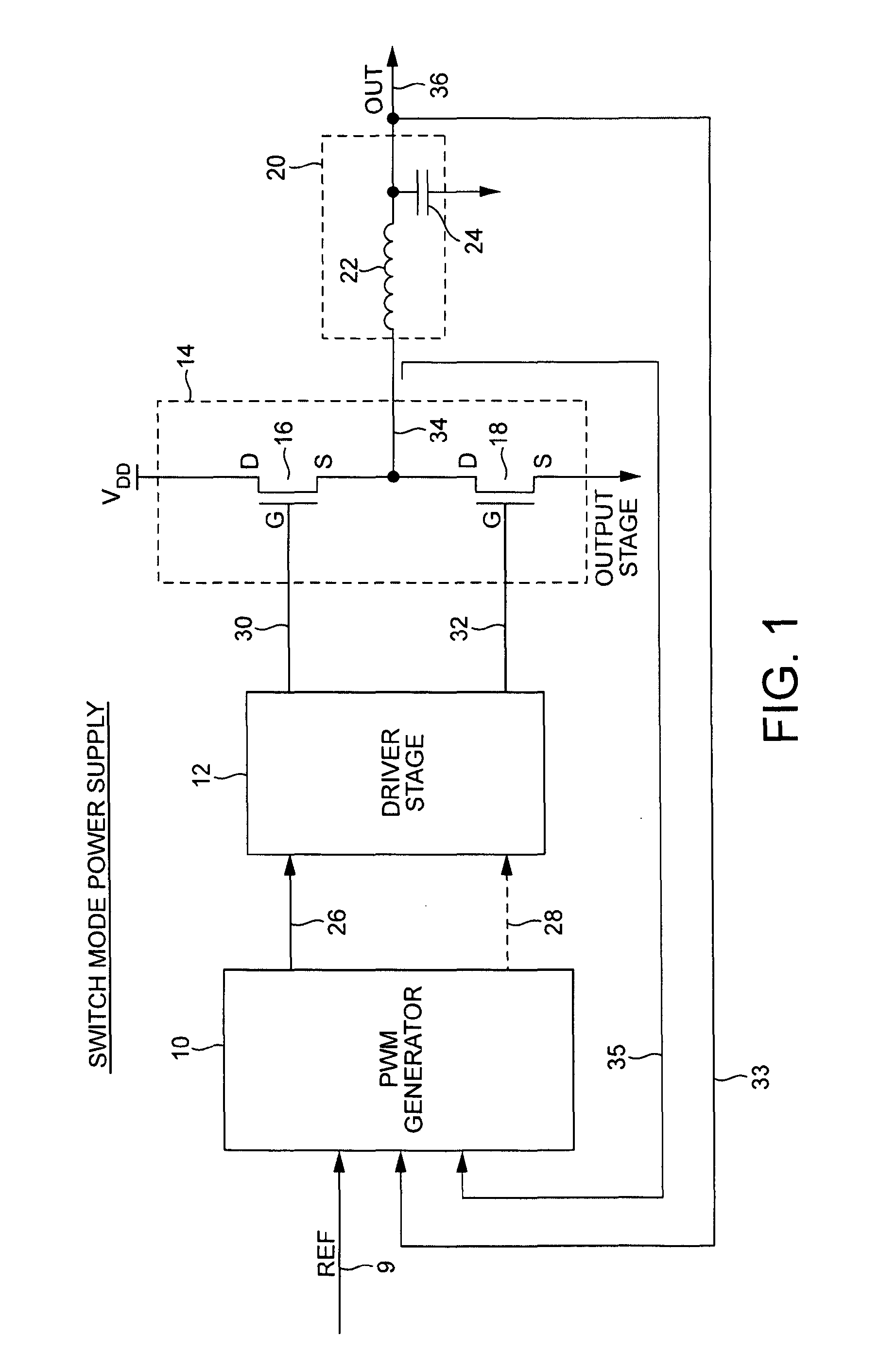 Switch mode power supply for envelope tracking