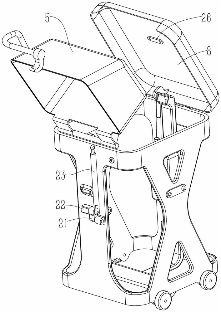 A garbage dumping robot