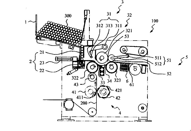 Paper rolling device of cylinder roll paper