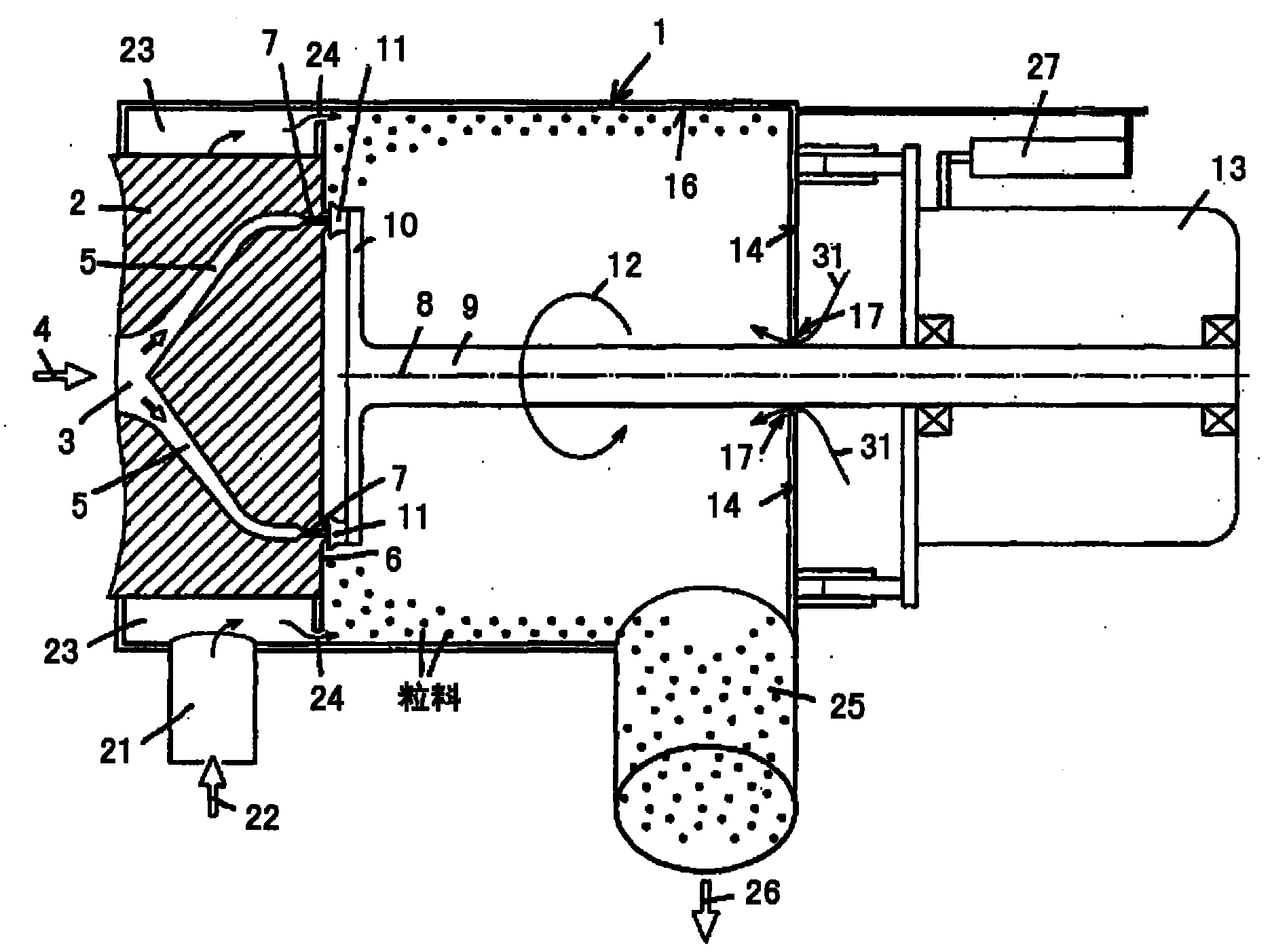 Apparatus for granulating hot cut