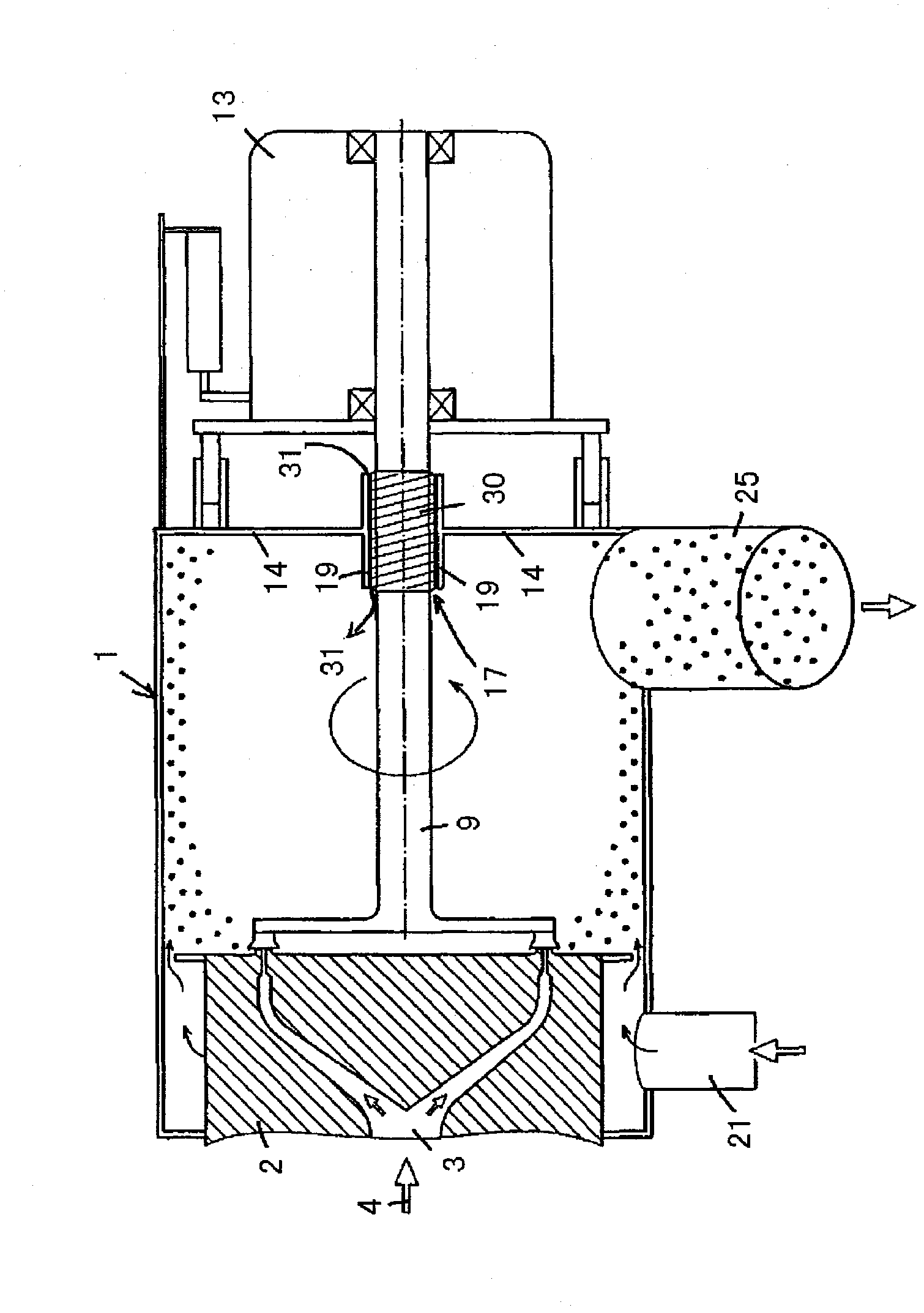 Apparatus for granulating hot cut