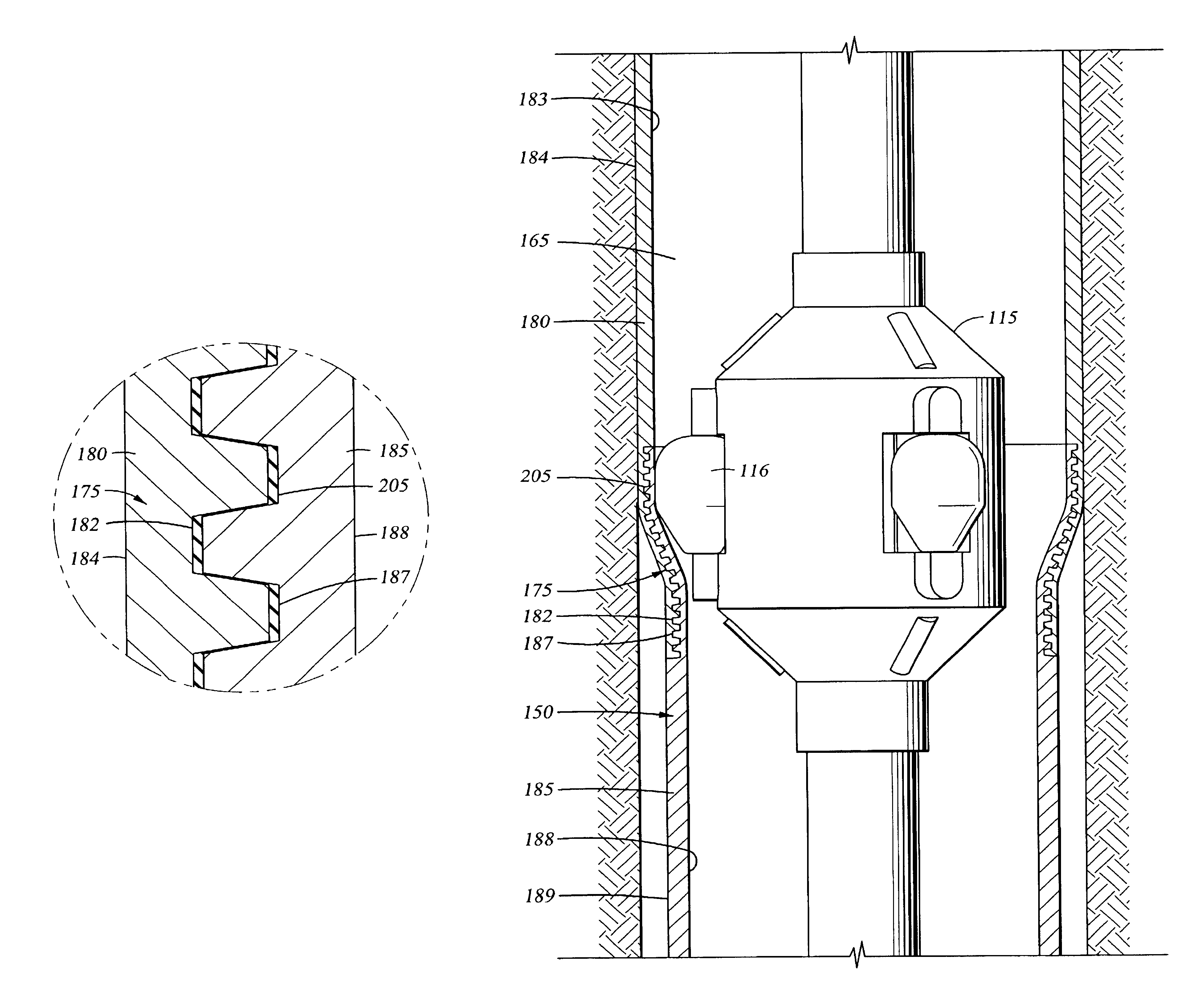 Expandable connection for use with a swelling elastomer