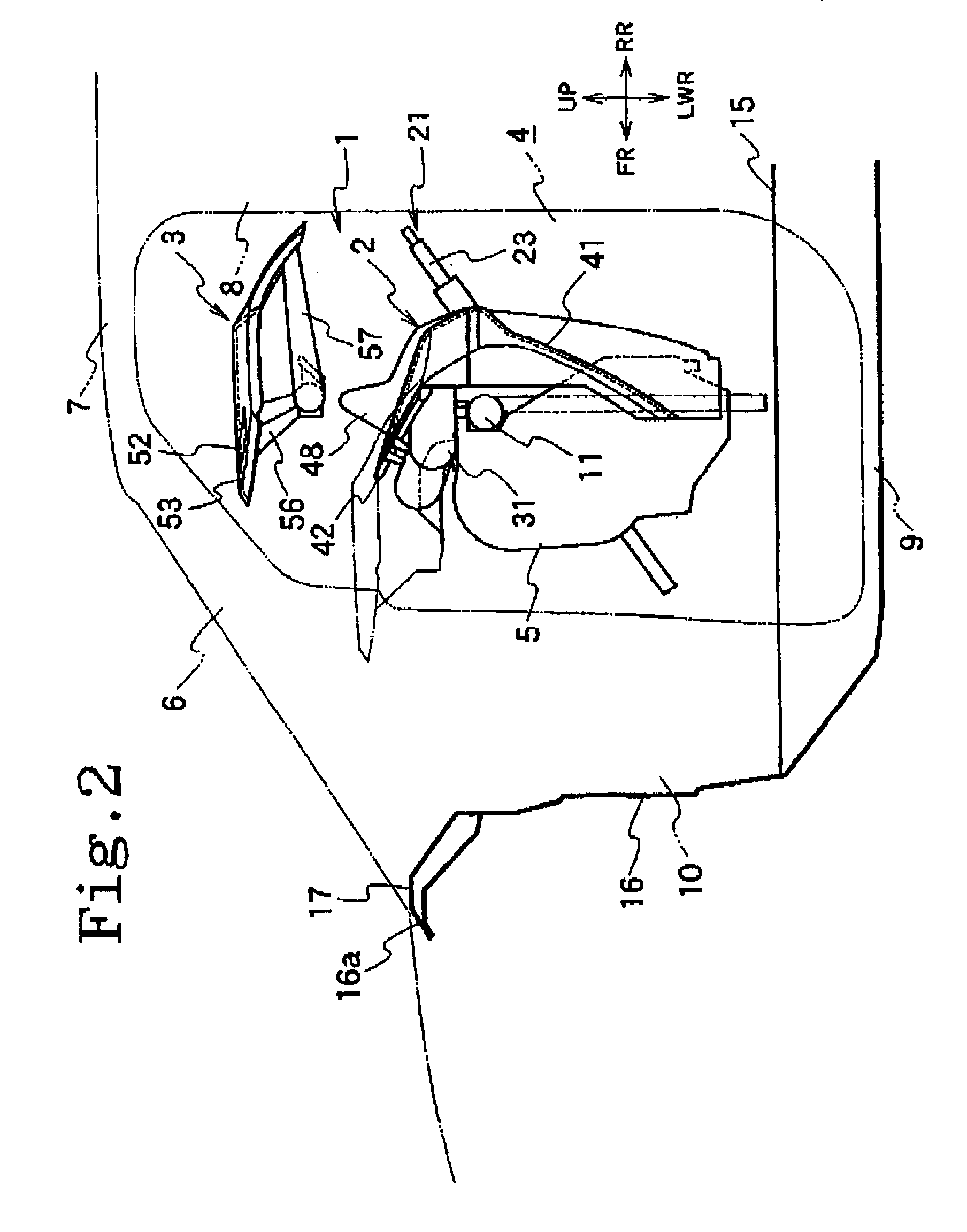 Cover structure for air bag device