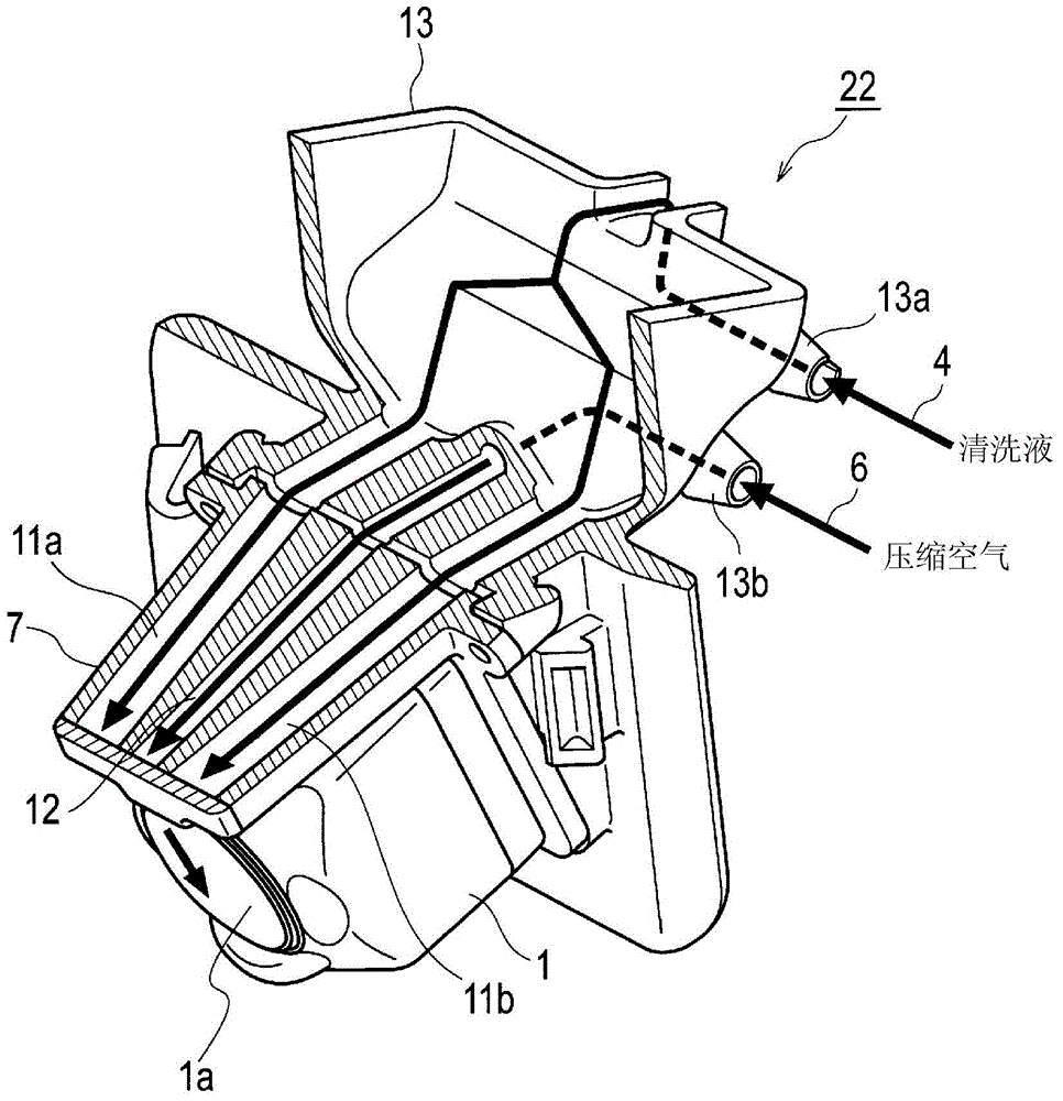 Vehicle-mounted-camera cleaning device, and vehicle-mounted-camera cleaning method