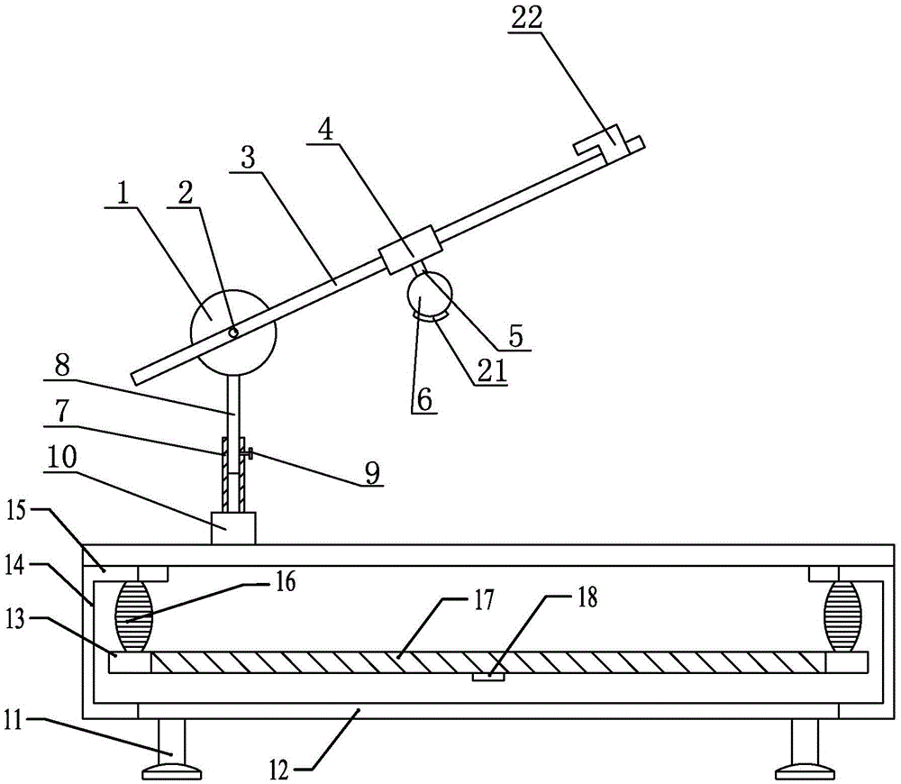 A laser shot put core stabilization strength training and information feedback monitoring device