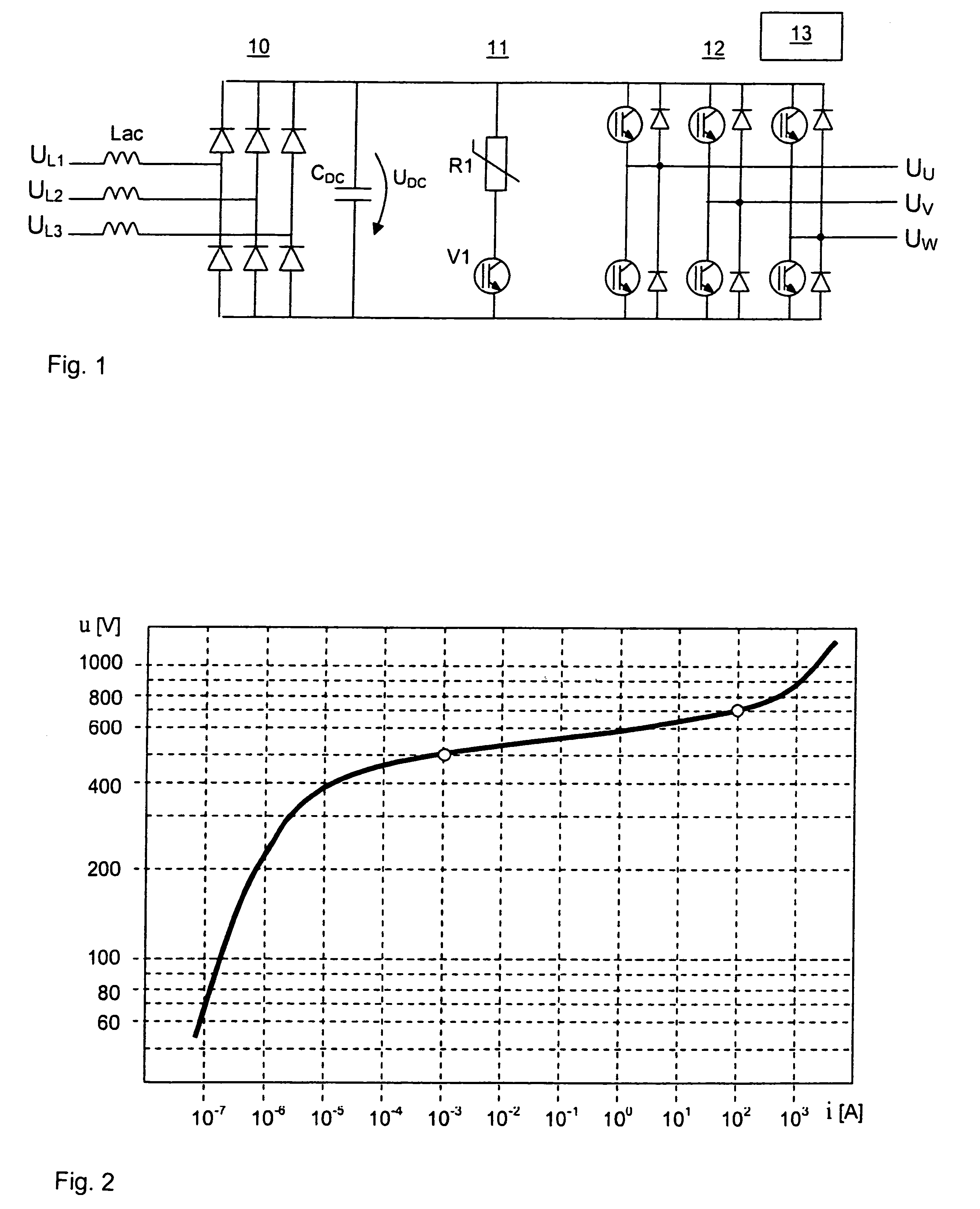 Overvoltage protection of a frequency converter