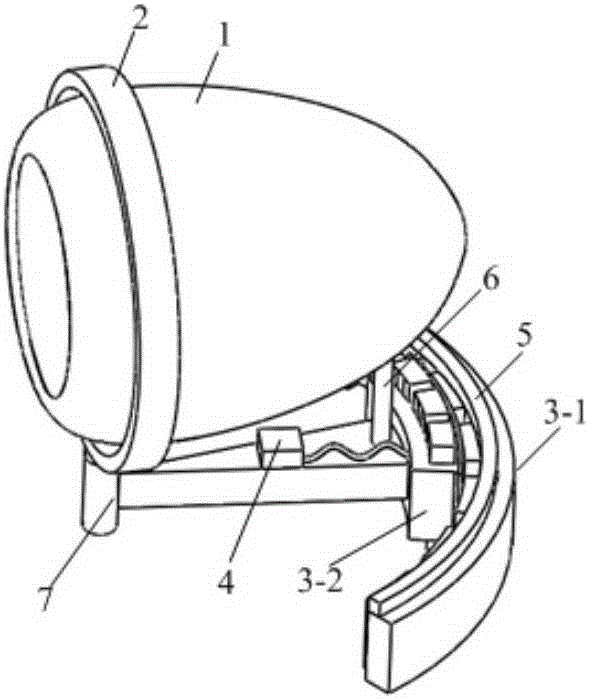 A car headlight follow-up steering arc drive system