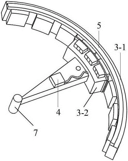 A car headlight follow-up steering arc drive system