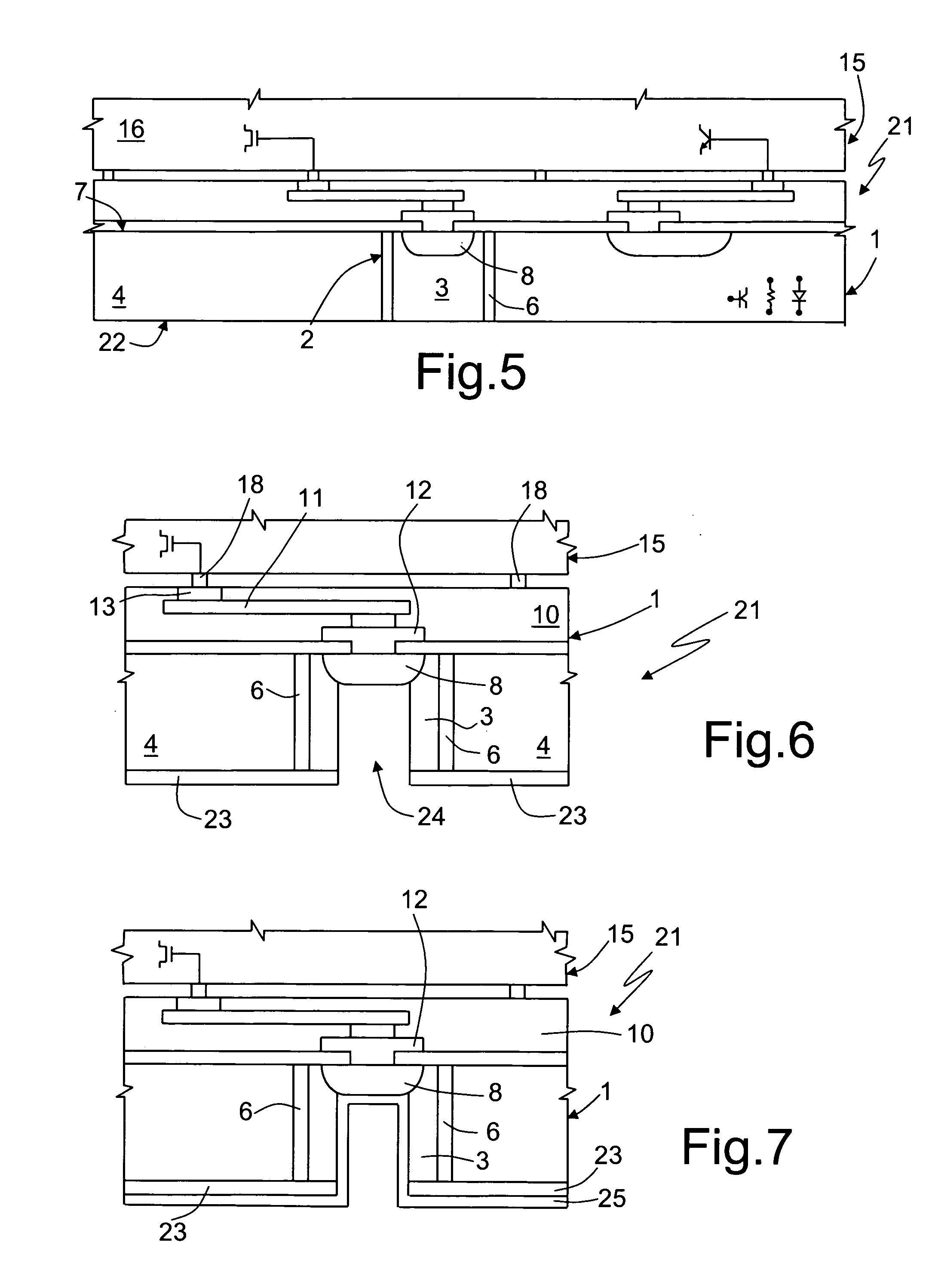 Process for manufacturing a through insulated interconnection in a body of semiconductor material