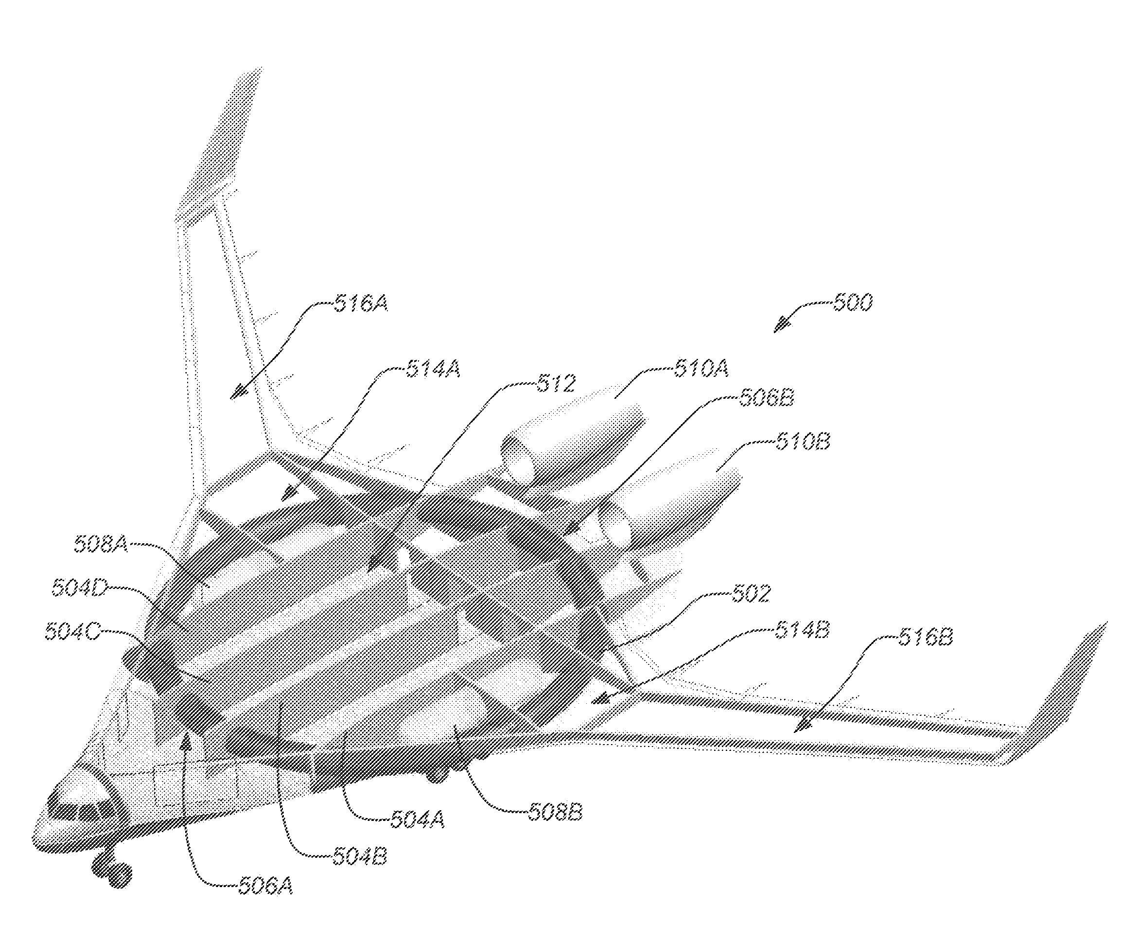 Hydrogen fueled blended wing body ring tank