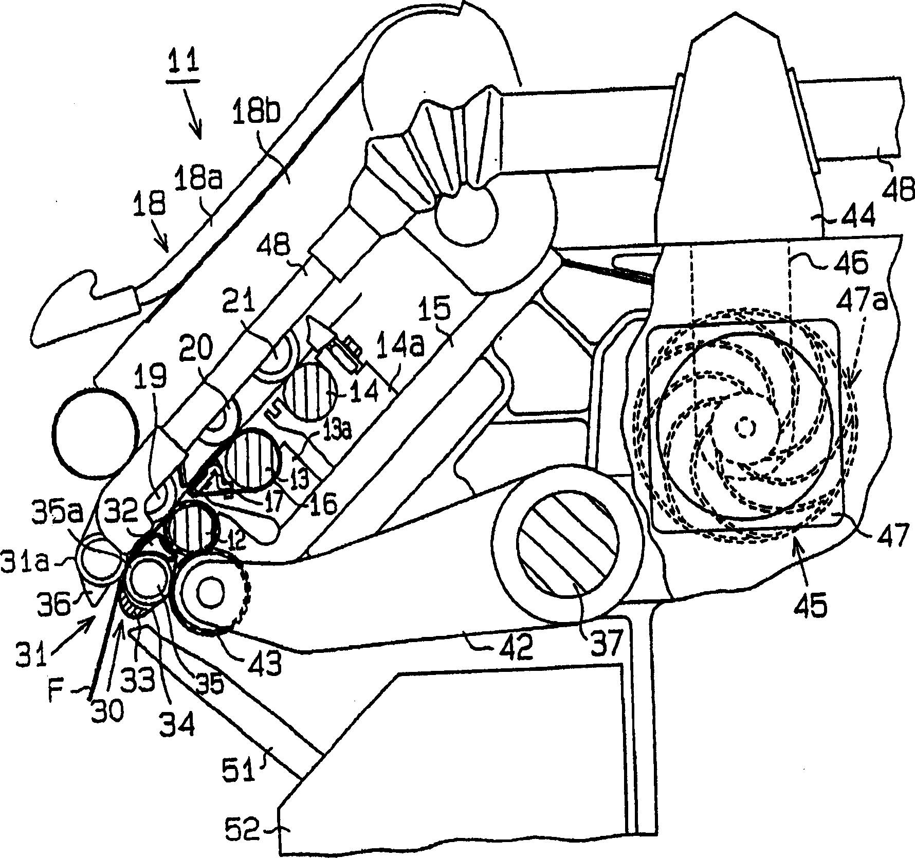 Fibre bundle buncher for spinning machine