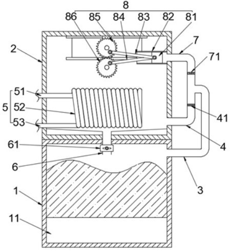 Explosion-proof device for a bursting membrane boiler