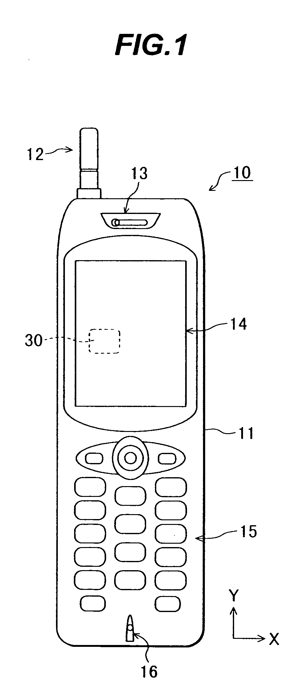 Portable electronic apparatus with azimuth measuring function, magnetic sensor suitable for the apparatus, and azimuth measuring method for the apparatus