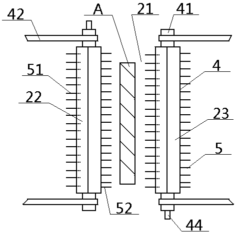 A vertical net laying system for honeycomb porous structure cotton and its application method