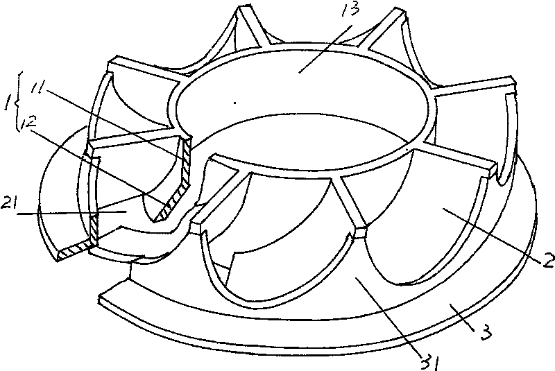 Centrifugal guide vane