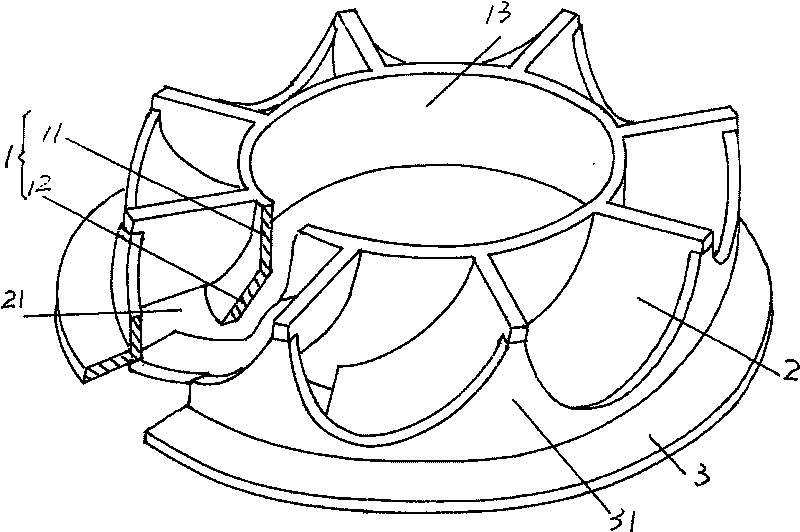 Centrifugal guide vane