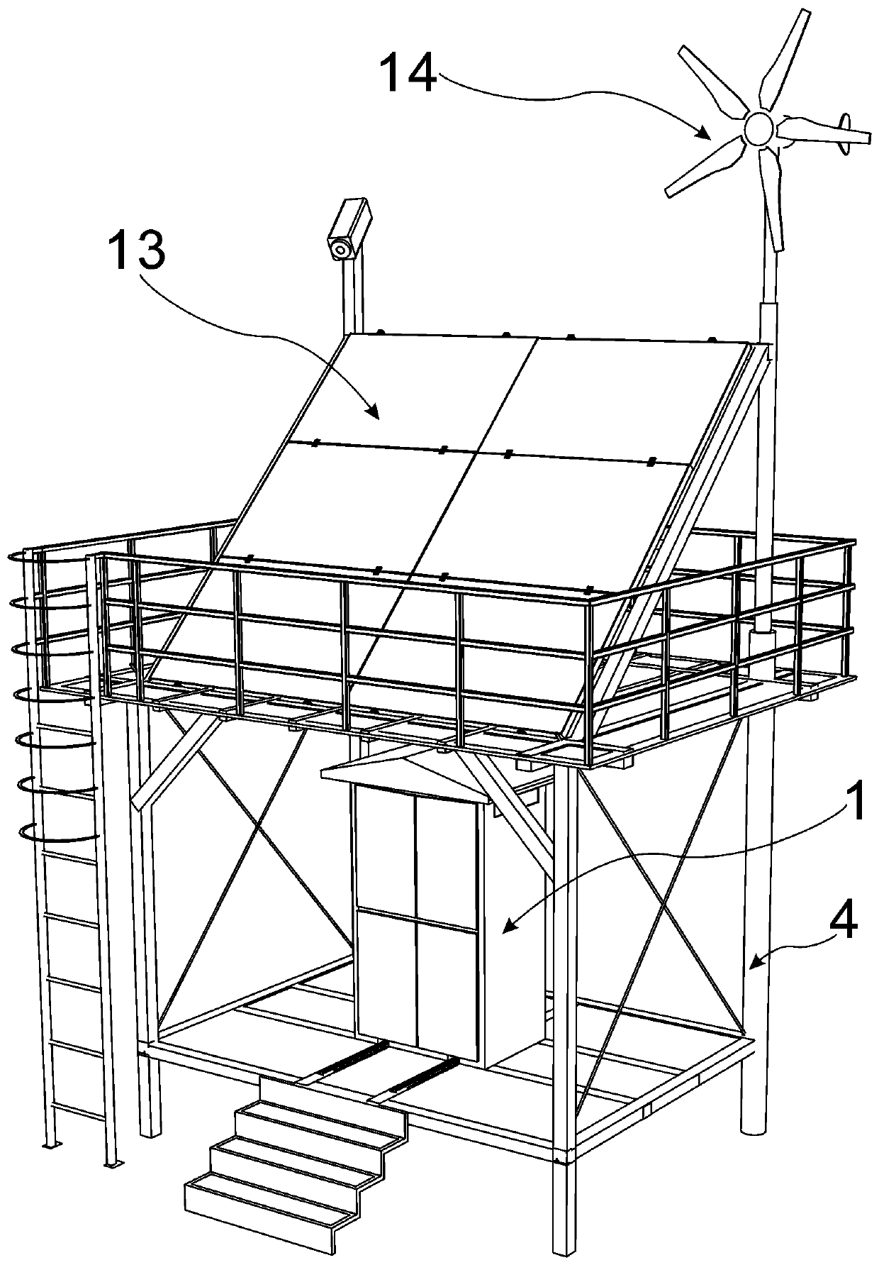 Passive cooling type power generation energy storage equipment room