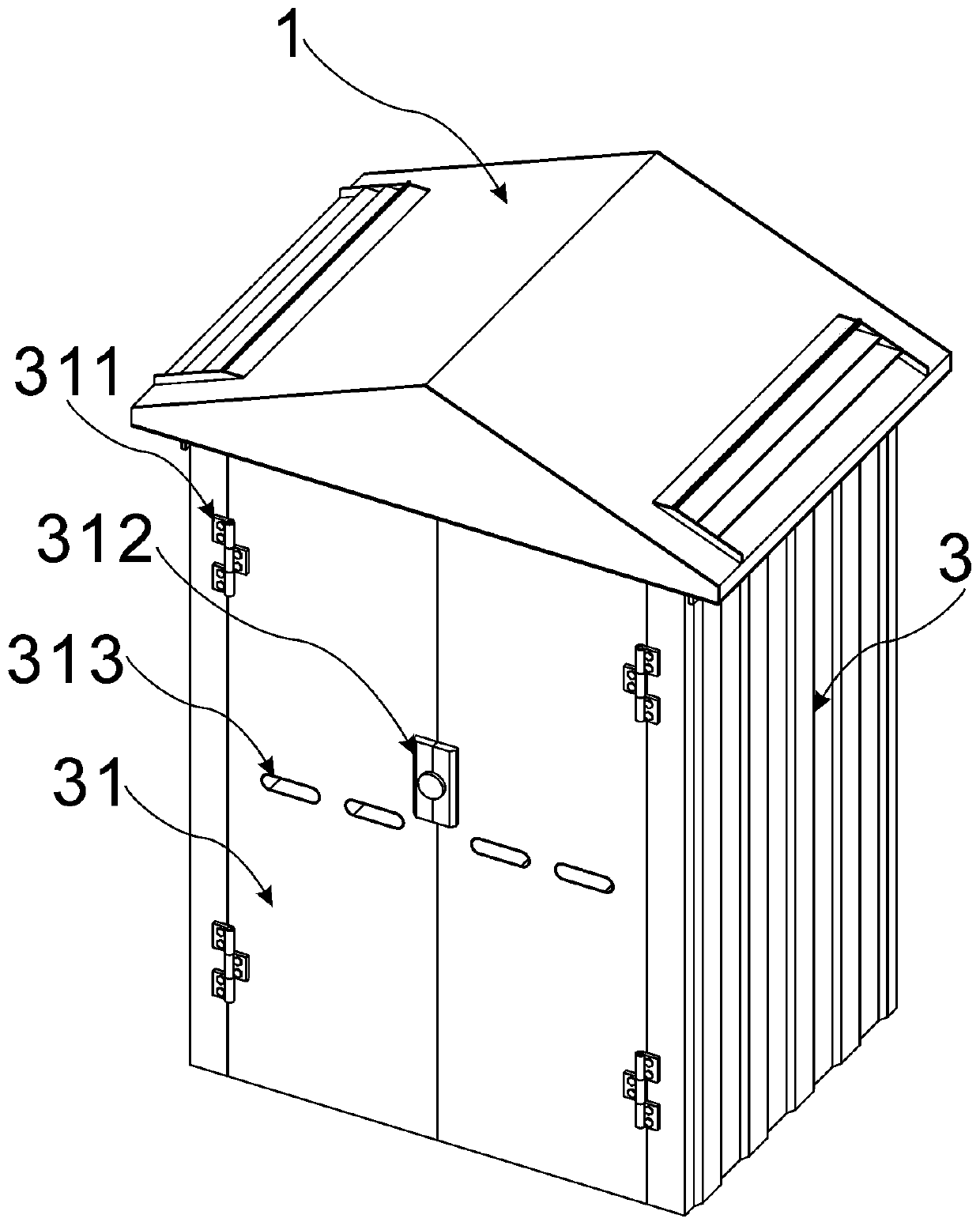 Passive cooling type power generation energy storage equipment room