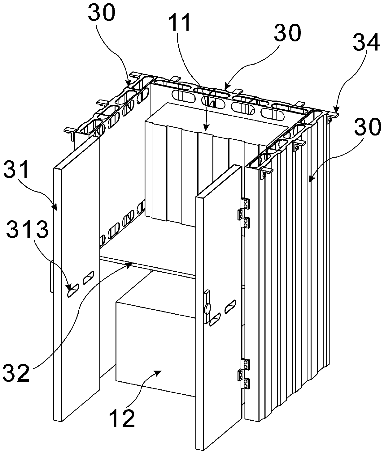 Passive cooling type power generation energy storage equipment room