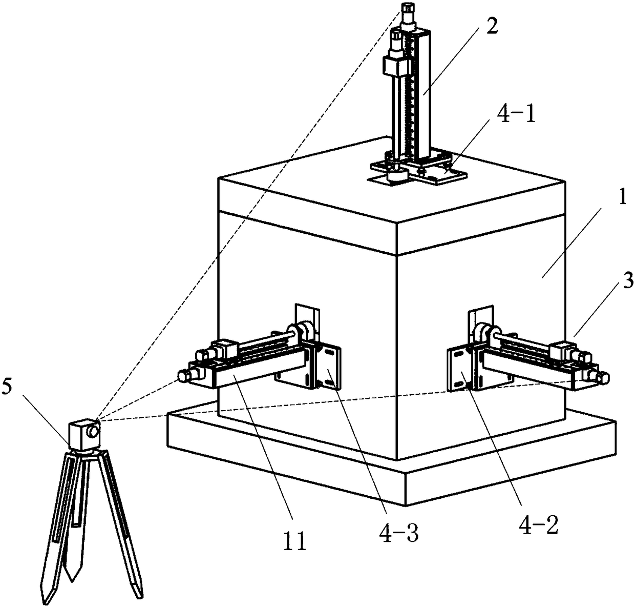 Geomechnical model test complex structure cavern group excavating positioning device and method