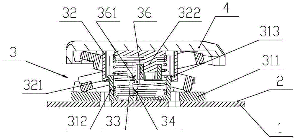 Mechanical keyboard button structure