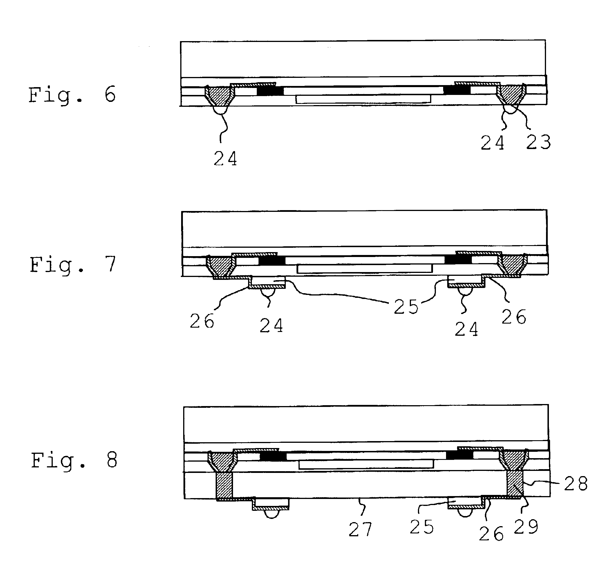 Process for making contact with and housing integrated circuits