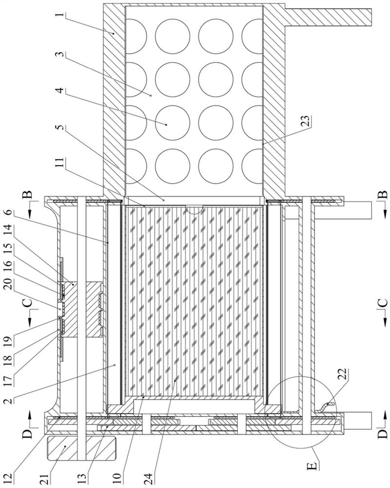 Image center integrated film storing and reading device