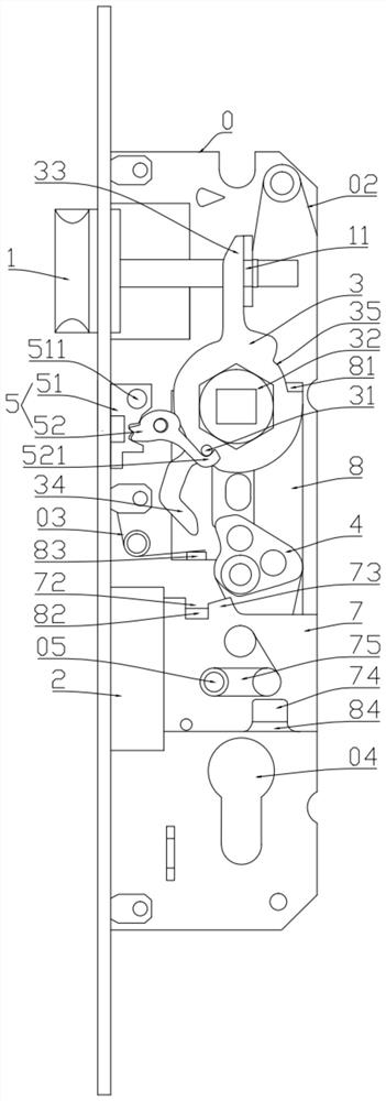 Door lock with controllable reverse lifting function