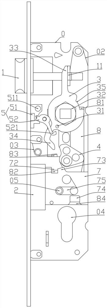 Door lock with controllable reverse lifting function