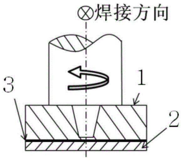 Friction-stir brazing method for wear-free thick clad plate using wide-shouldered thick needle tool