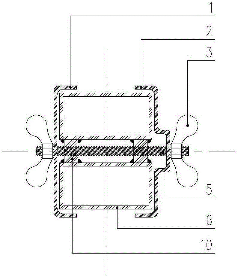 Metal clamp fastening structure for template secondary ridges in building construction