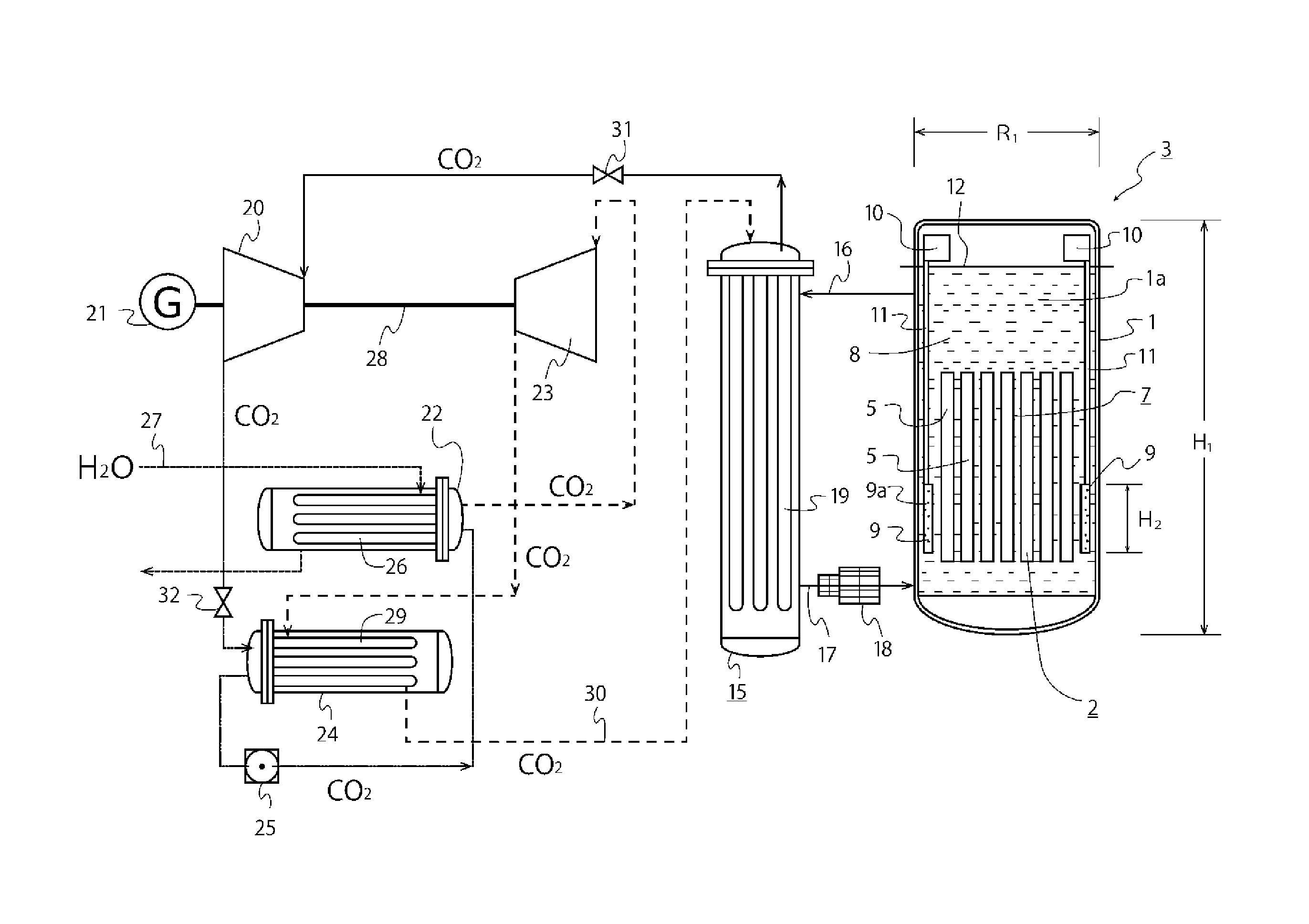 Compact nuclear power generation system