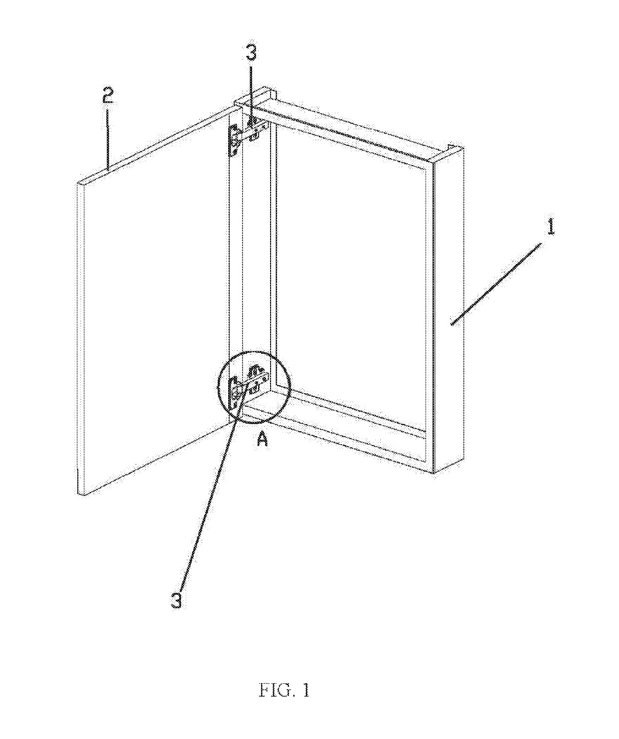 Metal cabinet with electrically conductive hinges