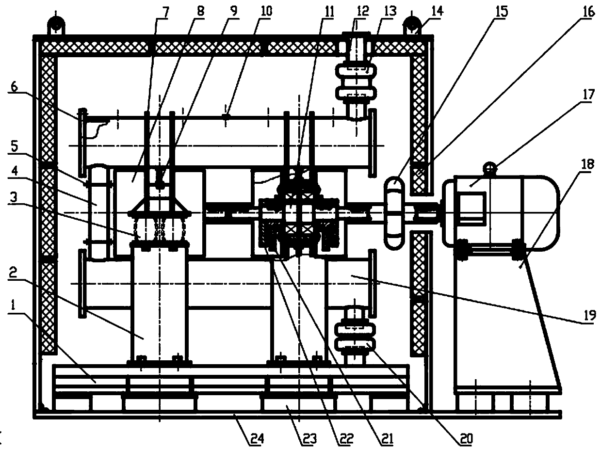 Middle-convex doubling-free spring and mixed-density media double-cylinder double-mass vibration mill