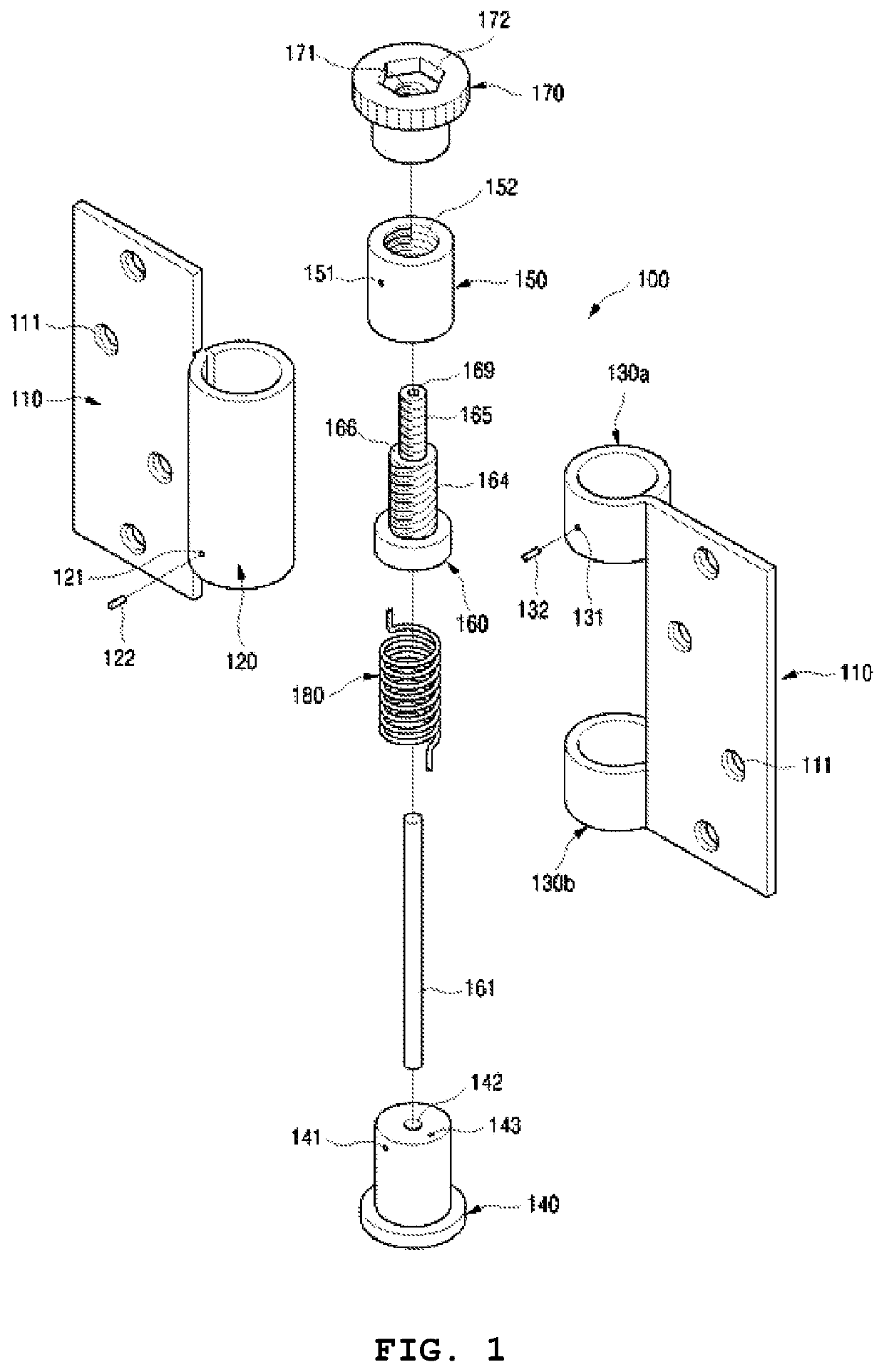 Hinge for opening/closing door